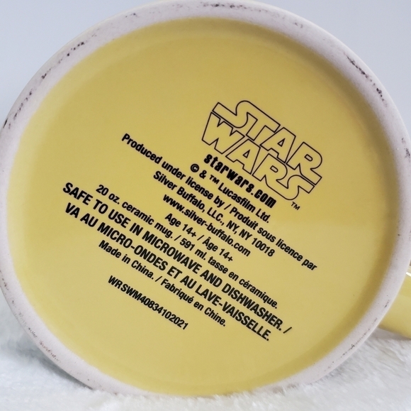 Disney Star Wars The Mandalodrian Yellow Brown Ceramic Mug 20 Oz NWT - Picture 8 of 10